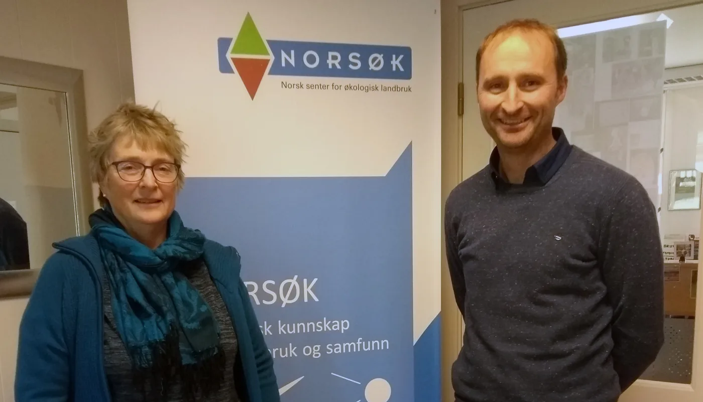 Turid Og Jacob Simonhjell Daglig leder i NORSØK. Turid Strøm og daglig leder i NLR Jakob Simonhjell ser fram til å samarbeide. (Foto: Solveig Johnsen)